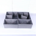 New Fabric Art Closet Organizer Boxes Grey/White/Purple Foldable Underwear Organizer Box Storage Cabinets Clothes