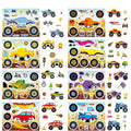 8/16/24PCS Make a Face Cartoon Cool Bigfoot Monster Car DIY Stationery Diary Water Cup Guitar Decorative Stickers