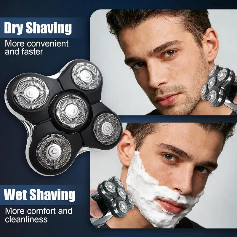1/2/3Pcs Shaver Replacement Heads Compatible with Balder XR7000/XR1500/XR5 Head Shaver Model  Electric Shaving for Bald Men