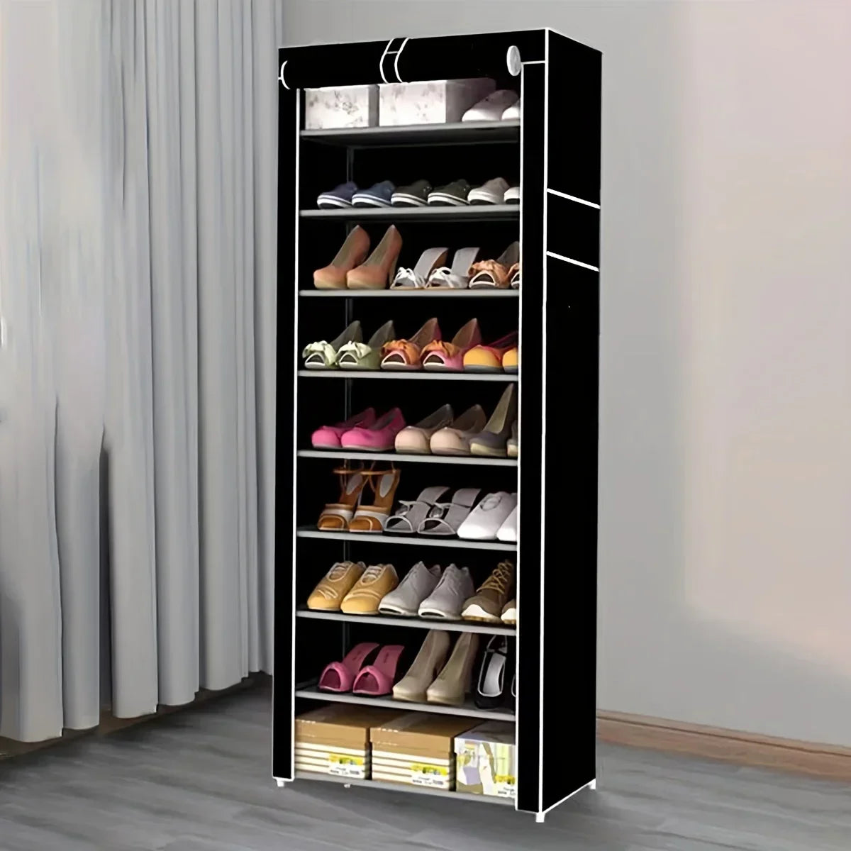 Space-saving Shoe Rack Entrance Hall Furniture Living Room Cabinet Shoemakers Shoe-shelf Metal Organizers Shoes Shoerack Home