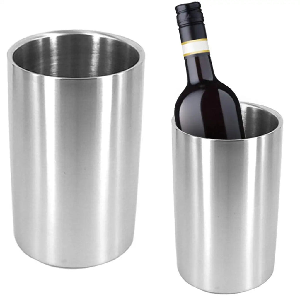 Heavy Quantity Selling Stainless Steel Double Wall Beer Wine Bottle Beer Chiller Champagne Bucket Chiller Cooler Bucket