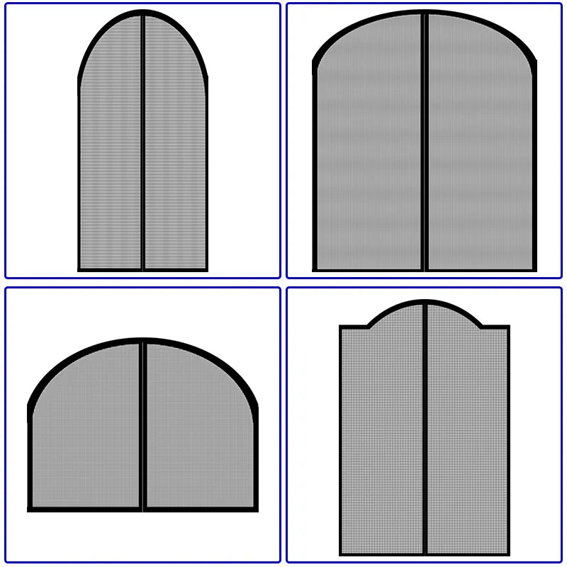 DTGJ Magnetic Window Mosquito Net Customized Arched Curved Black Door Screen Round Fly Insect Screen Mesh Invisible fiberglass