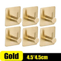 10/1PCS Self Adhesive Hook Heavy Duty Stainless Steel Wall Hooks Towel Clothes Rack Hangers Bathroom Kitchen Storage Holders