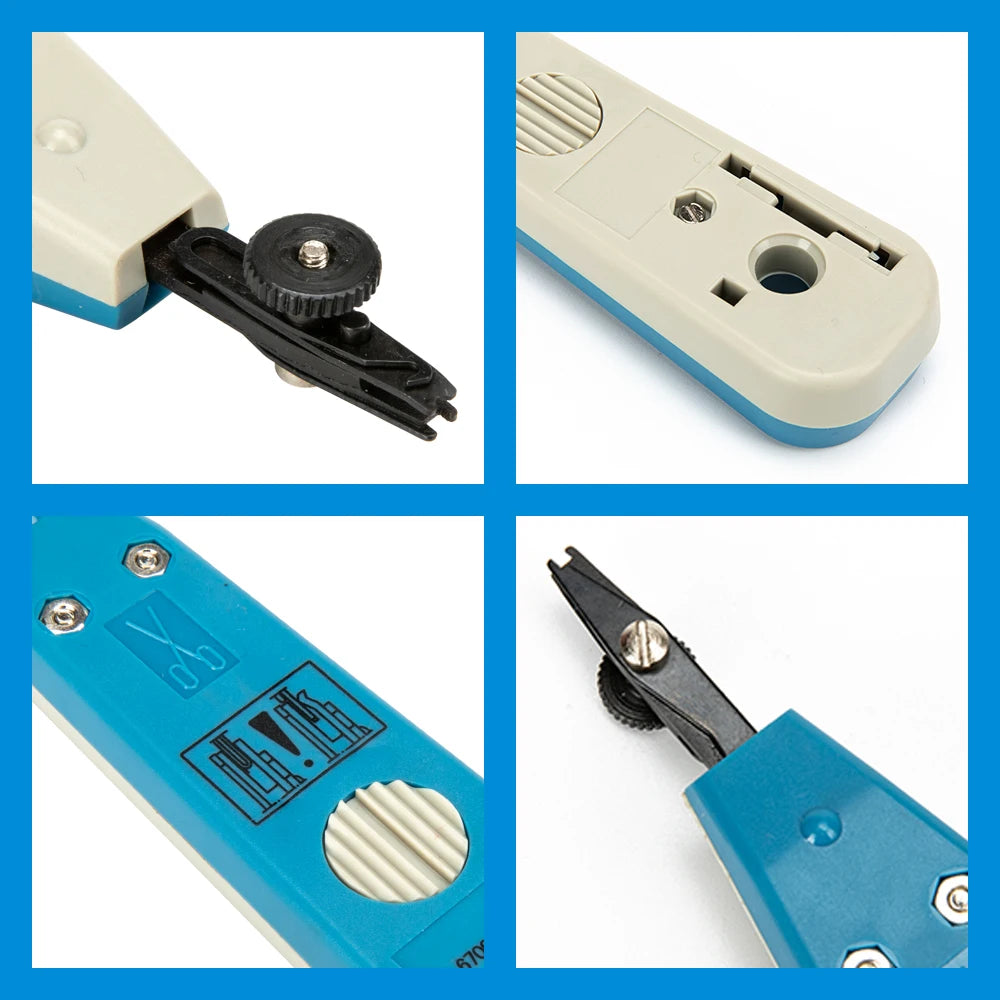 Impact Punchdown Tool with 66/110 Blade, Reliable CAT Cable Connections, Lightweight & Durable Adjustable Force