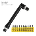 L Type 1/4 Hexagon Screwdriver Bit 90 Degree Double End Handle Black 6.35mm Wrench Tool for Matching Bits Set