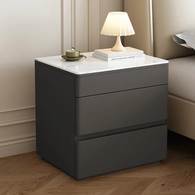 Cream Nordic Bedside Table With Secret Compartment Safe Modern Minimalist Nightstands Rustic Glamour Table De Chevet Furnitures