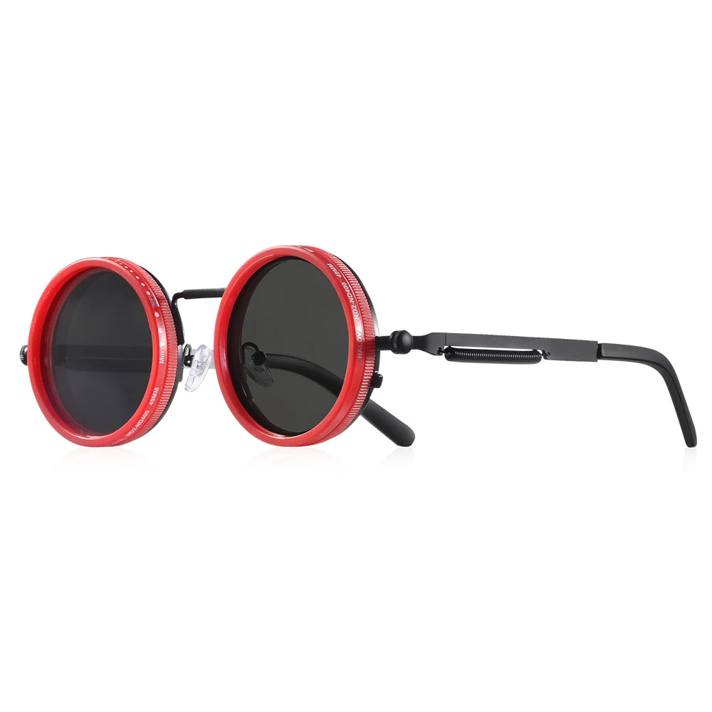 CRIXALIS Polarized Round Sunglasses ND9 Adjustable Dimming Men Women Retro Punk Men's Fishing Eyeglasses Outdoor Shades UV400