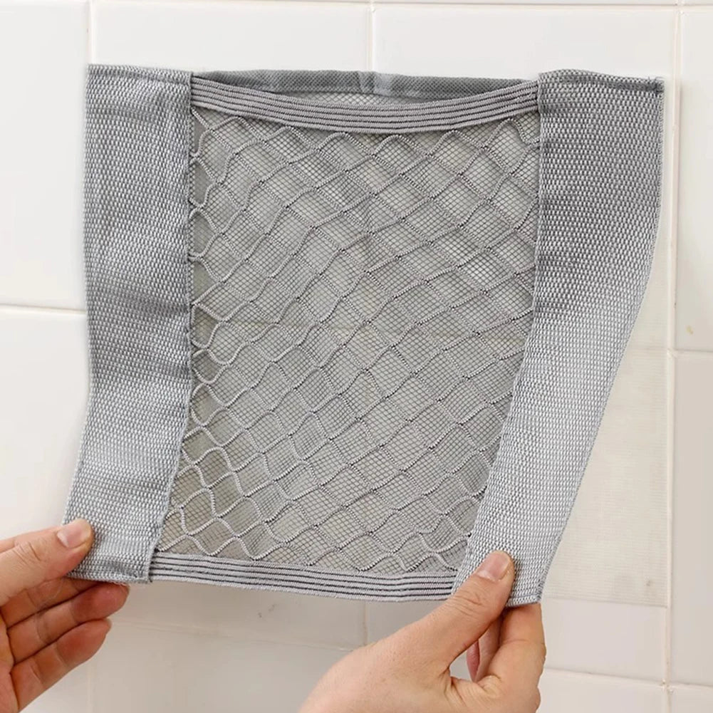 Breathable Mesh Storage Bag Large Capacity Wall-Mounted Garbage Storage Bag Hanging Storage Mesh Bag For Kitchen Cabinet Door