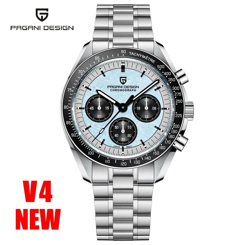 PAGANI DESIGN 2026 New Men Watches Luxury Quartz Watch For Men Auto Date Chronograph Sapphire crystal Stainless steel Wristwatch