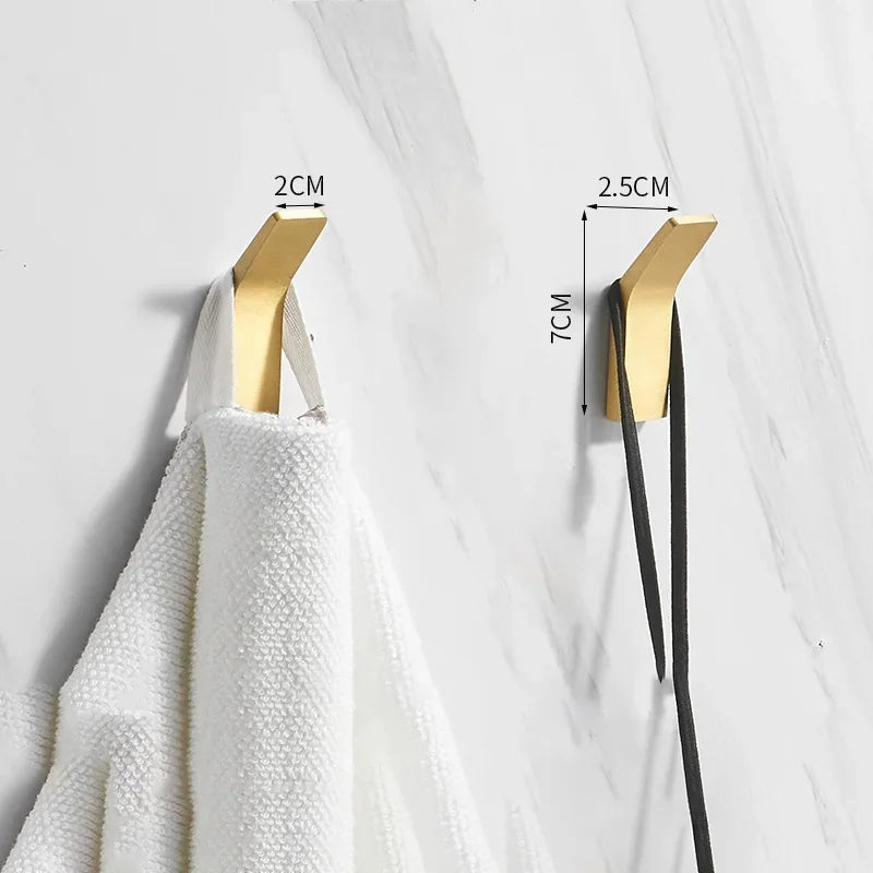 Bathroom accessories: brushed golden corner rack, towel rack, bathroom storage rack, bathroom hardware pendant bath accessories