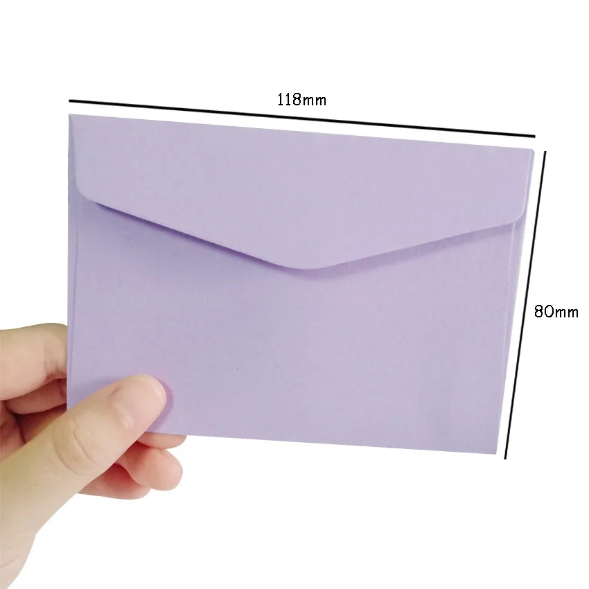 50pcs/lot  Candy color mini envelopes DIY Multifunction Craft Paper Envelope For Letter Paper Postcards School Material
