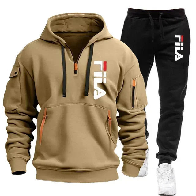 Men's hoodie set, a two-piece set of comfortable and fashionable top and casual sport pants