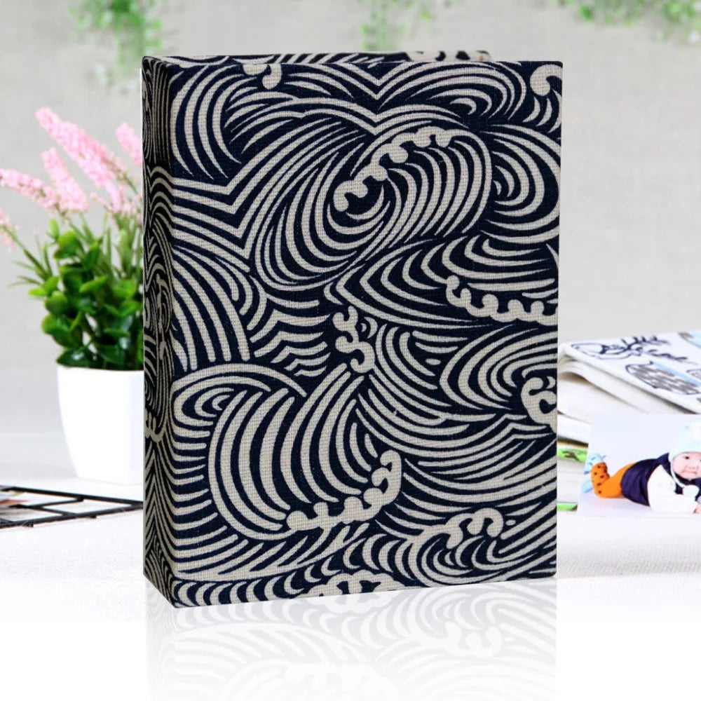 New 100 Pockets Photo Album 4x6 Photos Small Scrapbook Album Linen Cover Slip-in Picture Albums DIY Writable Photo Storage