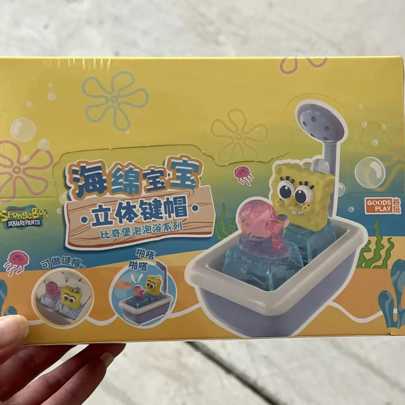 Genuine Spongebob Squarepants 3d Keycap Blind Box Official Movie Peripheral Mr Krabs Squidward Figurine For Mechanical Keyboard