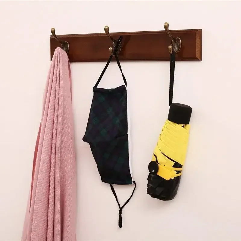 Wall Mounted Solid Wood Coat Rack with Hooks Space Saving Closet Organizer for Hats Jackets Entrance Hallway Decor Furniture