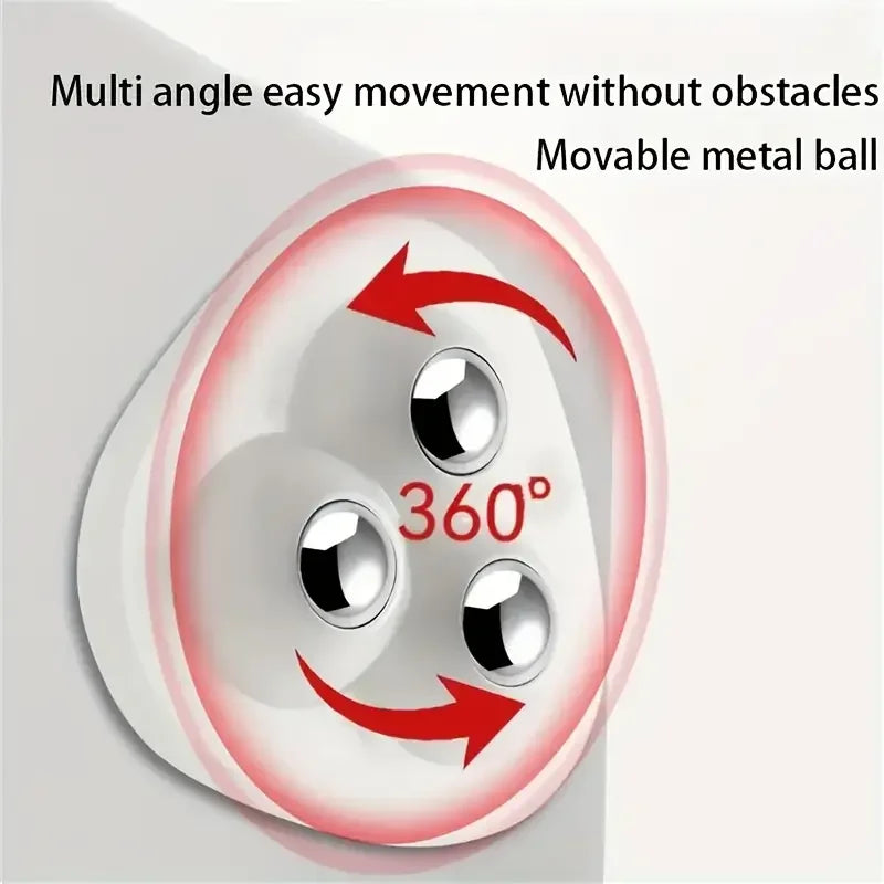 6pcs Adhesive Wheels w/ Stainless Bearings - 360° Rotating Casters for Kitchen & DIY (Easy Install, Compact & Sturdy)