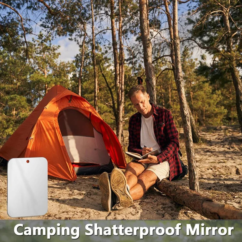 Shower Mirror Fogless For Shaving Mirror For Shower,Unbreakable Deluxe Organic Glasss Makeup Mirror