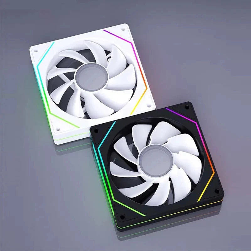 OEM PRISM 4 PRO Computer Chassis Fan 120mm 5V 3PIN ARGB 4 Pin PWM Quiet Cooling Fan 12V Large Air Volume 45.2CFM/600-1500RPM
