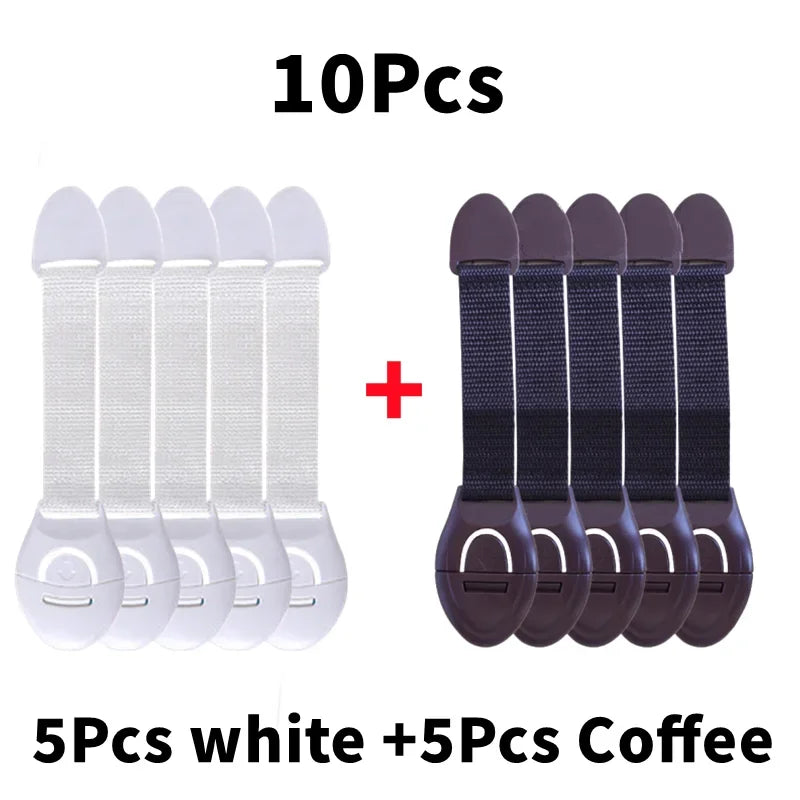Children Safety Cabinet Lock Baby Security Protection Drawer Door Cabinet Locks Plastic Protection Kids Safety Door Lock Straps