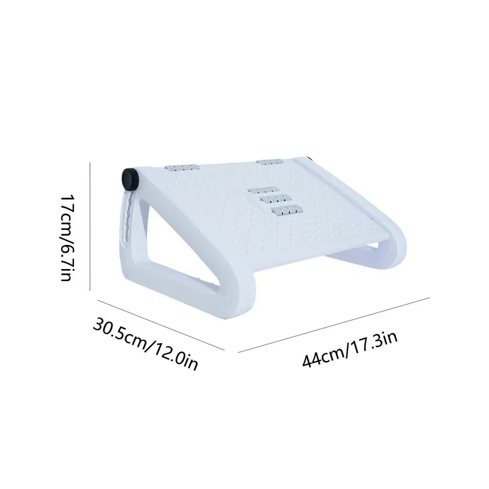 Foot Rest Foot Stool with Roller Massage and 6 Height Settings Comfortable Foot Stool Home Footrest for Under Desk Support