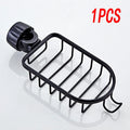 Bathroom Shelves Shower Rack Aluminum Basket For Shampoo Soap Bathroom Storage Adjustable Kitchen Faucet Sink Rag Holders