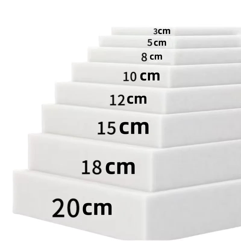 Custom High Density White Foam Bench Cushion Foam Upholstery Replacement Pad Window Cushions  Mattress Sofa Seat Cushion Foam
