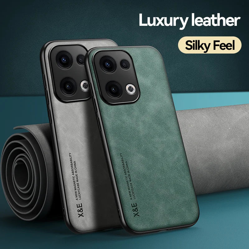 Funda For Oppo Reno 13 Pro 13F 4G 5G Case Car Magnetic Holder Leather Phone Case for Reno13 13pro 5G Soft Frame Shockproof Cover