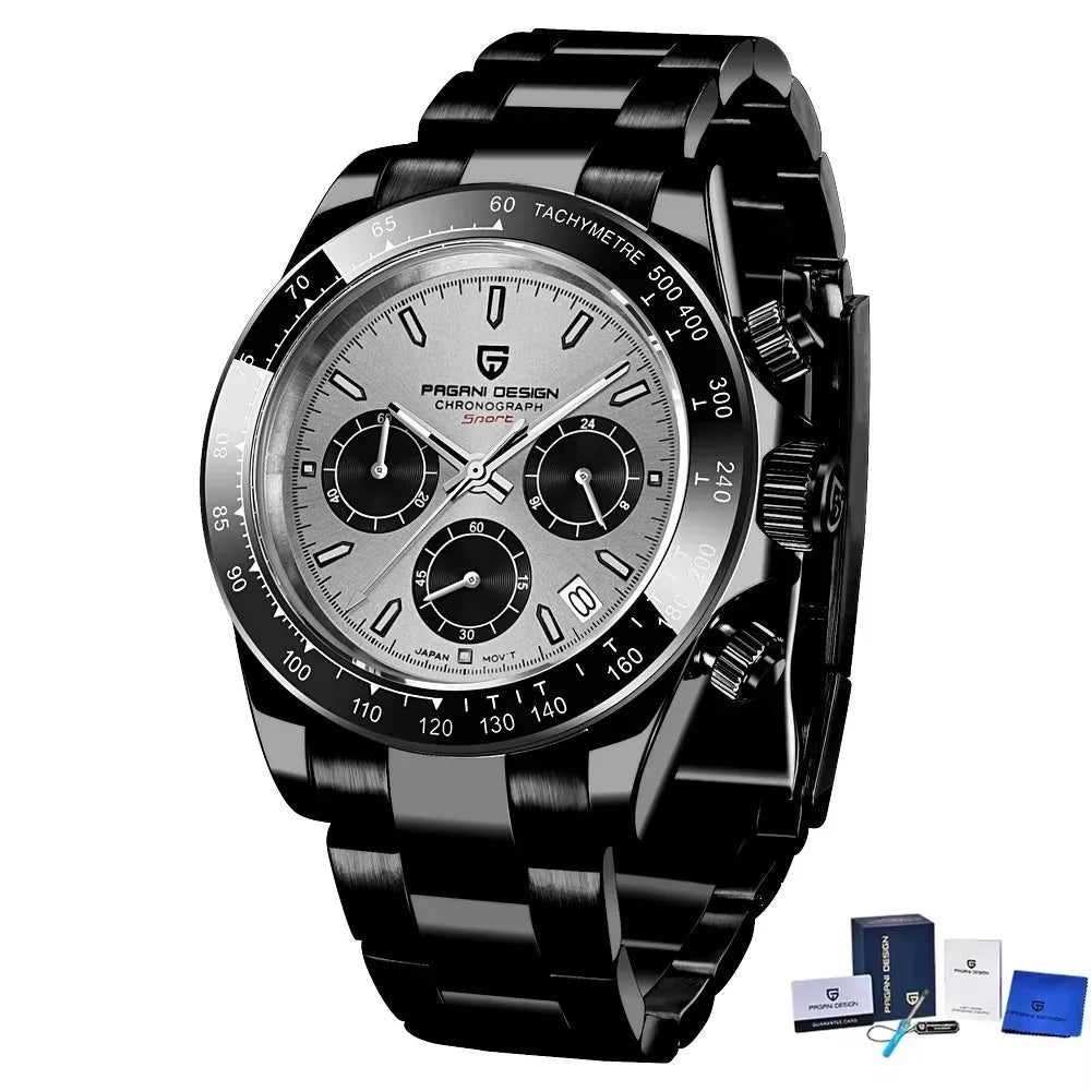 2026 New PAGANI DESIGN Mens Quartz Watches Top Luxury Chronograph VK63 Watch For Men Gift AR Sapphire Mirror Ceramic Bezel Clock
