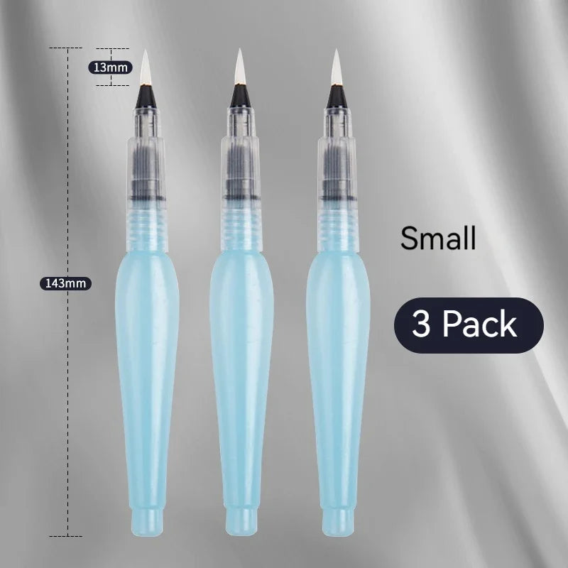 3Pcs/6Pcs Watercolor Brush Set Portable Paint Brush Water Color Pen Painting Drawing Tools Fountain Pens Art Supplies for Artist