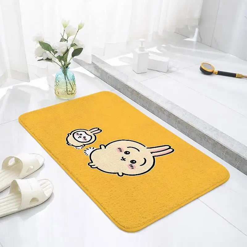 Cartoon-c-chiikawaS Kawaii Floor Mats Home Laundry Rug Carpet For Living Room Decor Lounge Area Anti-slip Mat Entrance Doormat