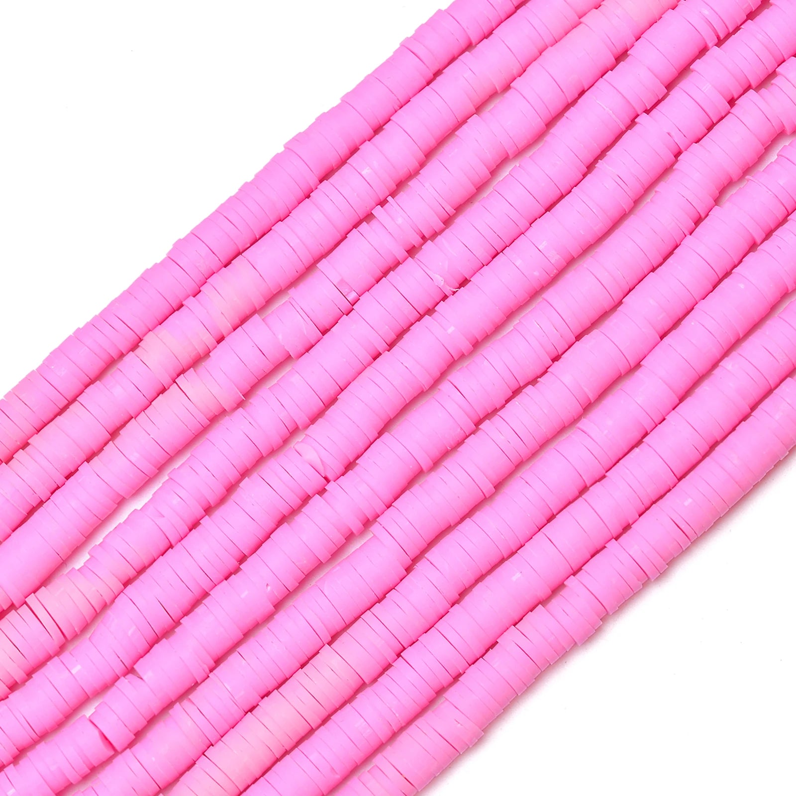 350pcs 6mm Flat Round Polymer Clay Beads Loose Spacer Beads for Jewelry Making DIY Needlework Bracelet Necklace Earrings