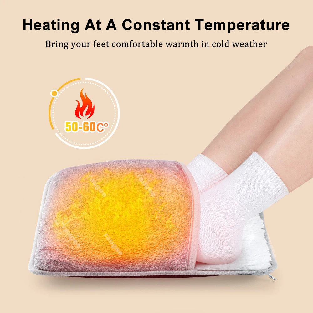 Electric Foot Heater Portable Soft Foot Warmer Mat For Home USB Foots Warmer Pat Wearable Foot Warmth Mad Winter Foot Warmer