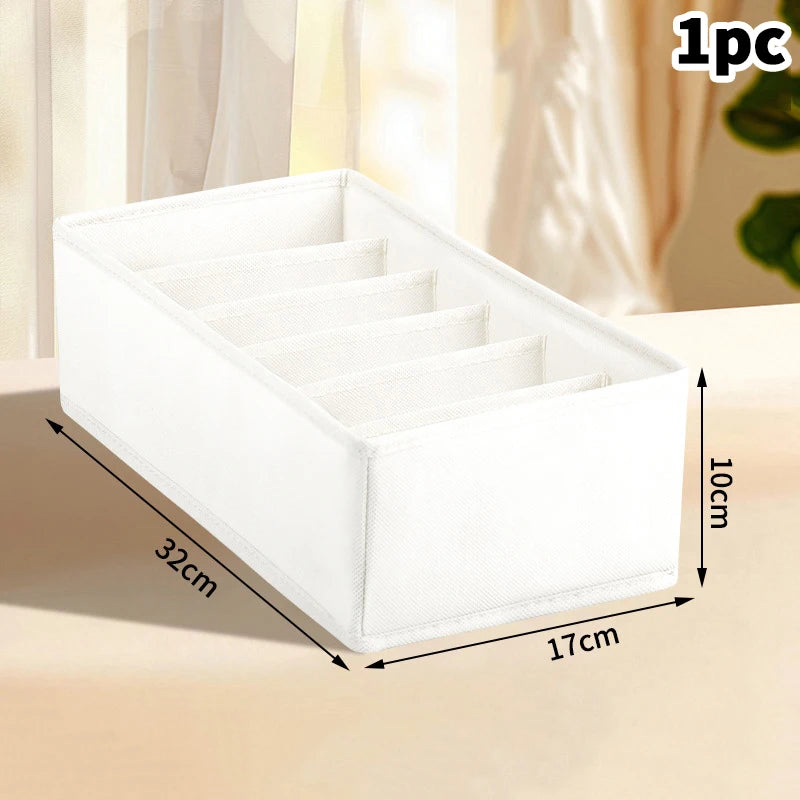 〔White〕Drawer Underwear Socks Bra Storage Box Clothes Storage Organizer Underwear Bag Wardrobe Box Cabinet Drawer Organizer