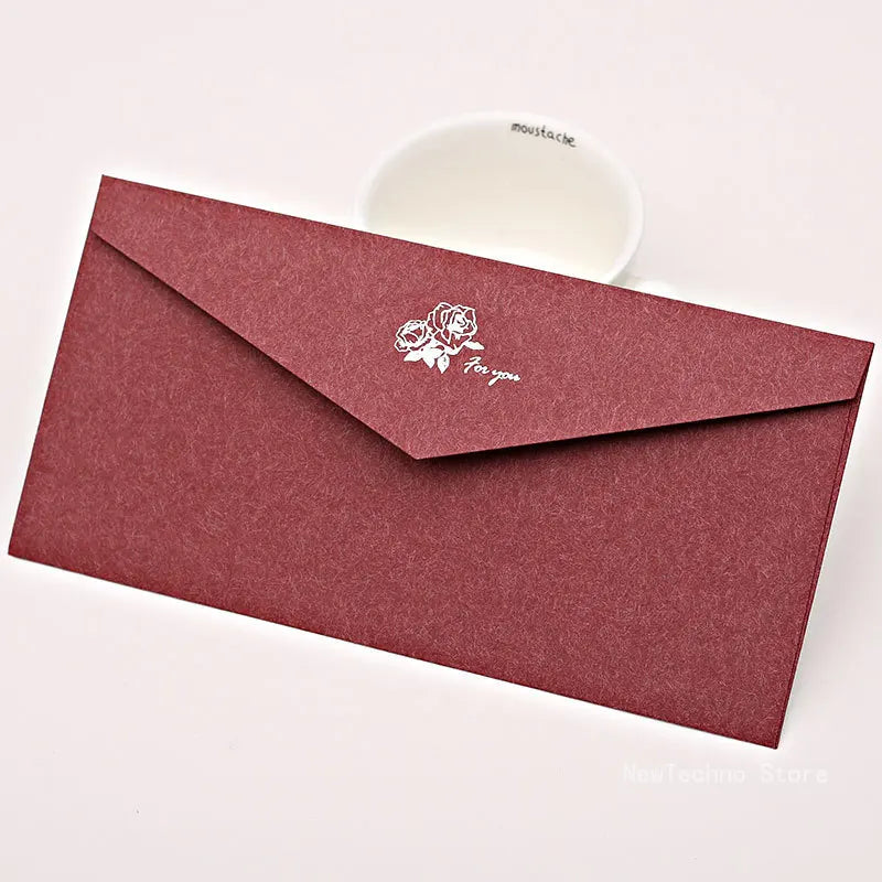 Vintage Gold Envelopes for Invitations Kraft Paper Gift Card Window Envelope Wedding Letter Set Mailer Stationery