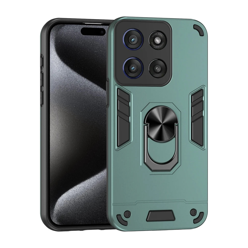 For Motorola Moto G56 5G Case Shockproof Armor Magnetic Holder Ring Case For Moto G56 G 56 MotoG56 Camera Lens Protect Cover
