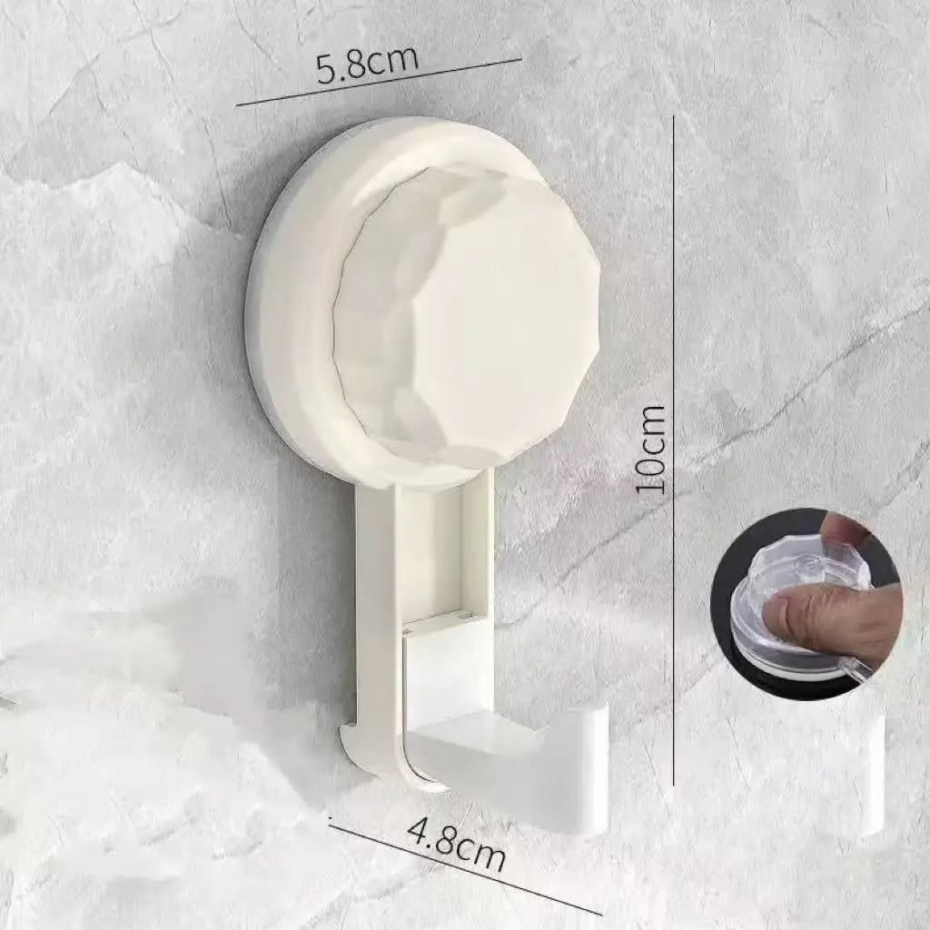 Nail-free Vacuum Hooks Powerful Suction Cup Reusable Storage Hook Heavy Duty Bathroom Kitchen Hanger Traceless Clothes Wall Hook