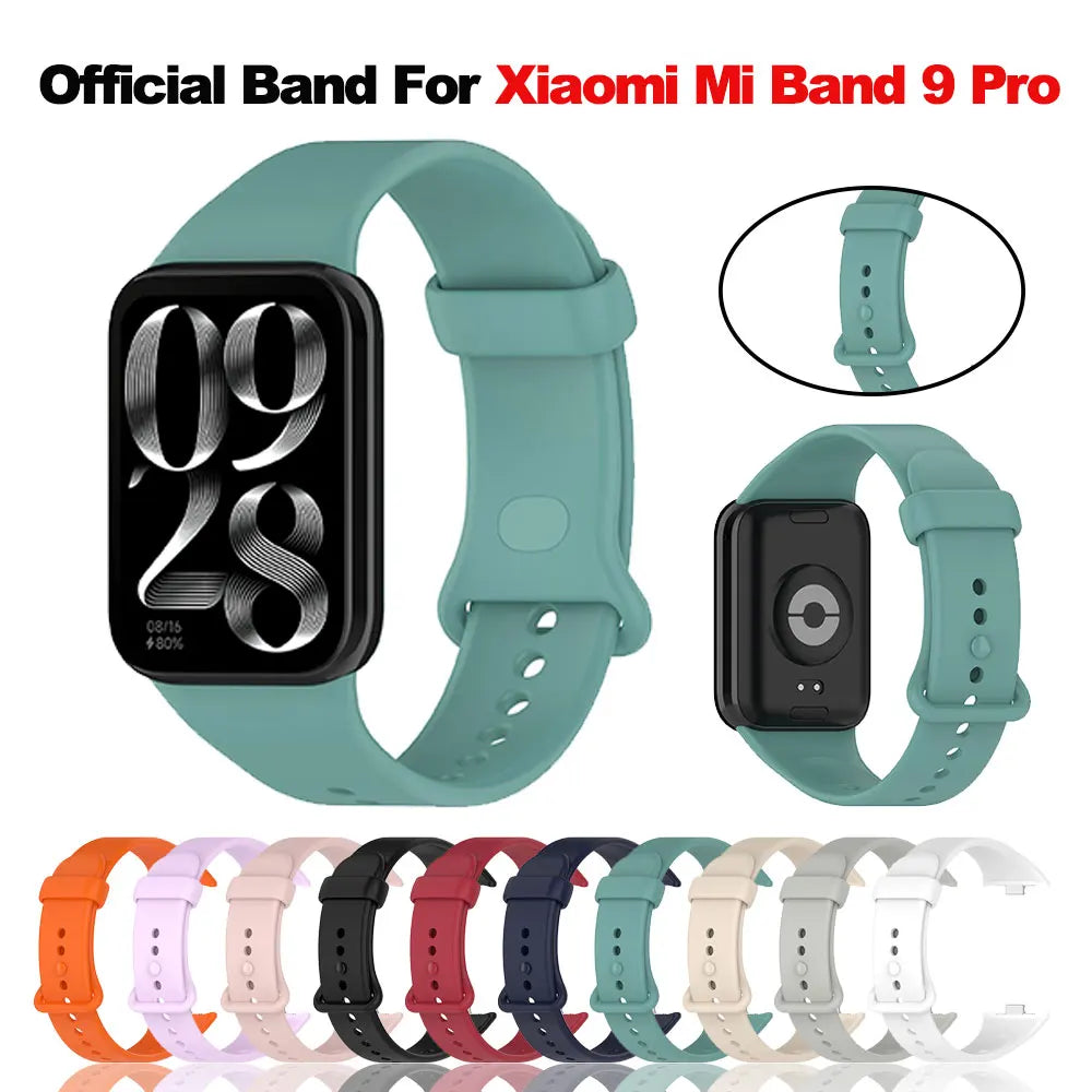 Official Silicone Watch Strap For Xiaomi Mi Band 9 Pro Smart Band Sport Wristband For Mi Band 9Pro Bracelet Accessories Correa