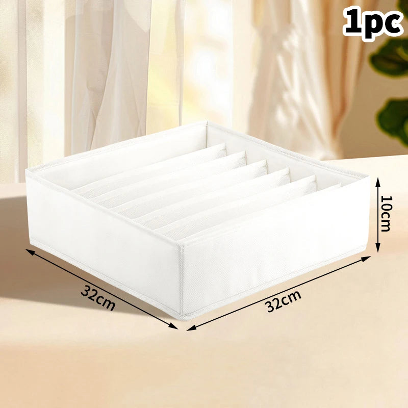 〔White〕Drawer Underwear Socks Bra Storage Box Clothes Storage Organizer Underwear Bag Wardrobe Box Cabinet Drawer Organizer