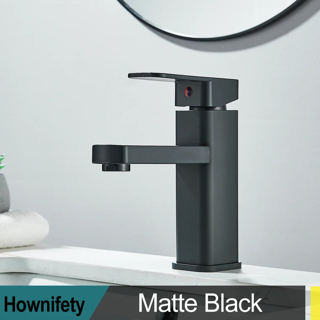 Chrome Single Handle Cold Hot Water Mixer Basin Faucet Sink Tap Deck Mount Single Hole  Bathroom Washing Tap