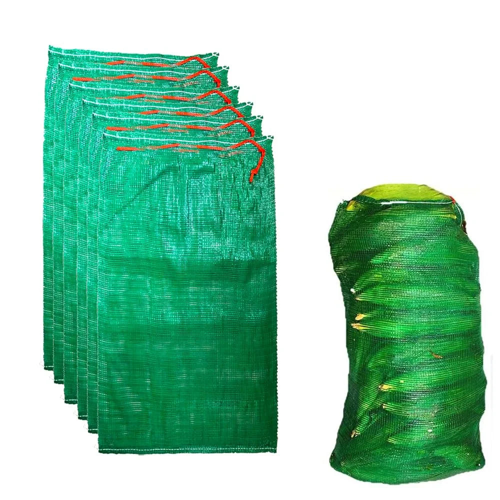 10Pcs Extra Large Mesh Storage Produce Bags, Reusable Vegetable Storage Bags, Mesh Bags, Plastic Woven Bags, Vegetable Bags, Suitable for Onions, Potatoes, Vegetables, and Firewood, Etc