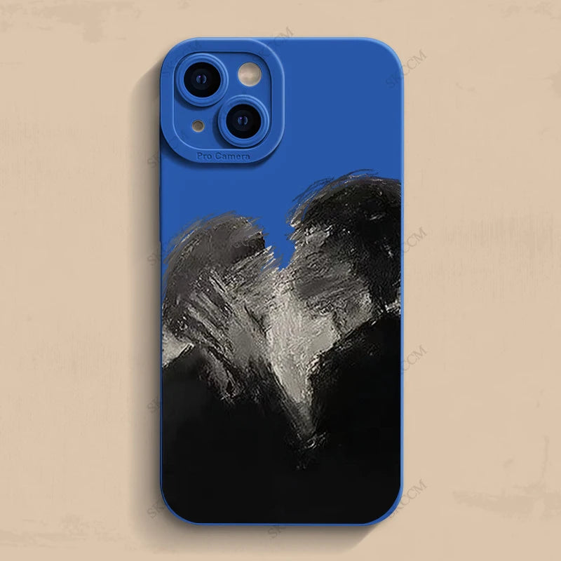 Oil Painting Art Phone Case For iPhone 15 Pro Max 14 13 12 11 Pro Max XS XR X 7 8 14 15 Plus SE 2020 Shockproof Soft Matte Cover