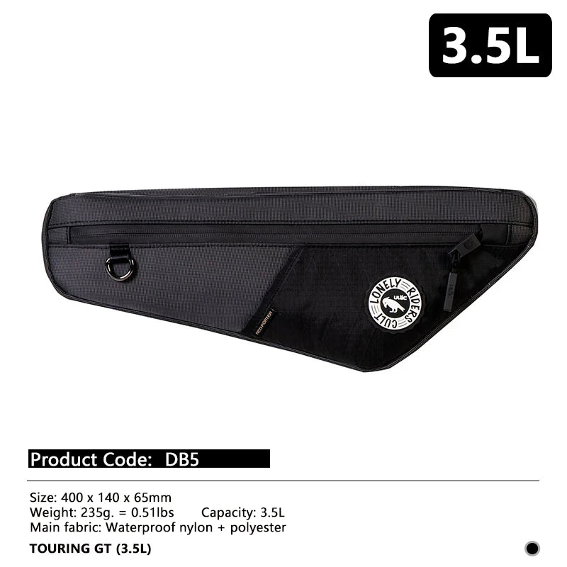 (ULAC)Bike Down Tube Bag Durable Frame Pouch for Tools Phone Fits MTB & Road Bikes Waterproof frame Lower tube  package TOURING