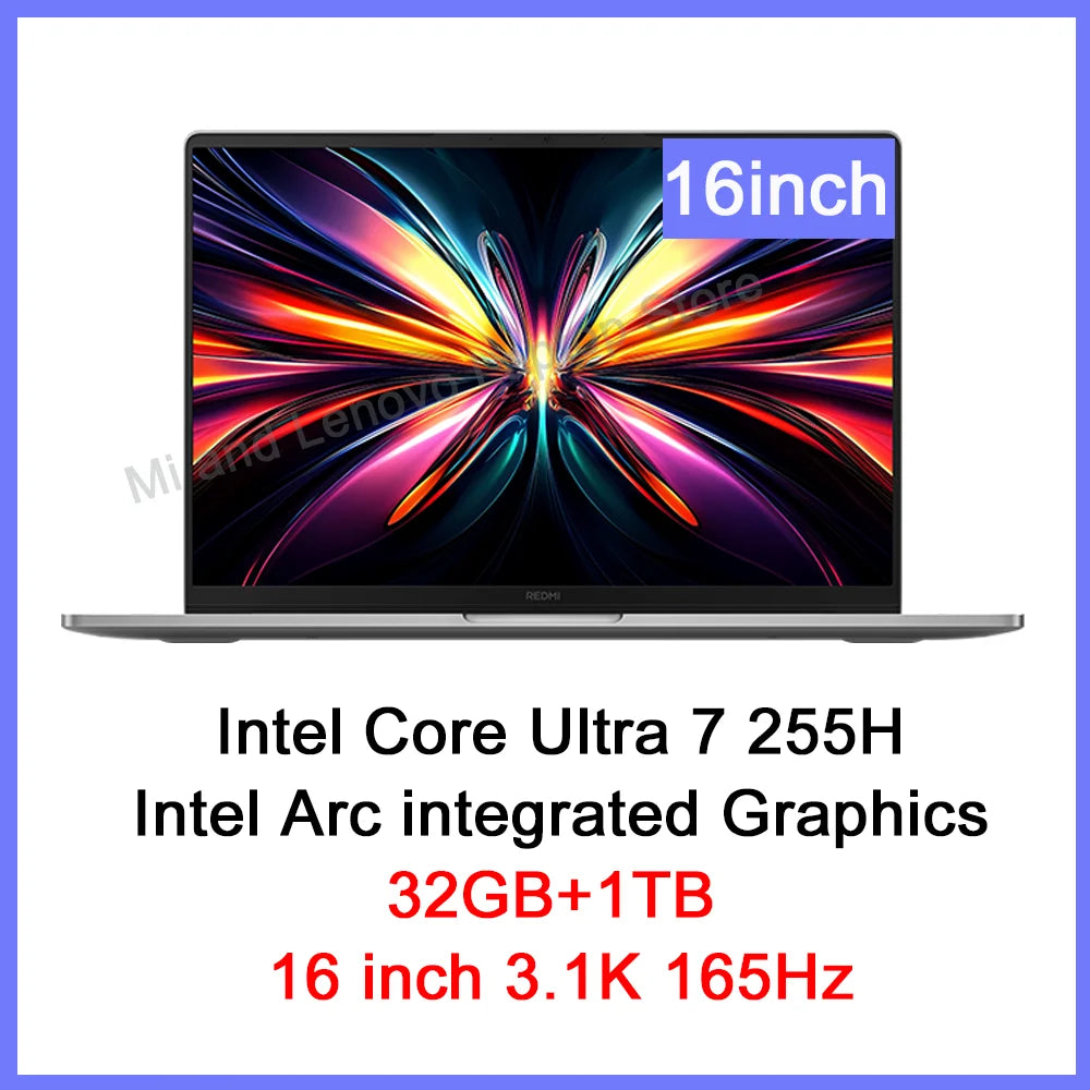 REDMI Book Pro 16 2025 Ultra5-225H/Ultra7-255H 32+1TB 16inch 3.1K 165Hz Grey Screen