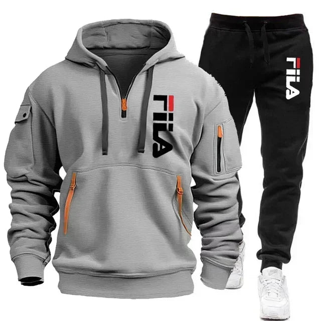 Men's hoodie set, a two-piece set of comfortable and fashionable top and casual sport pants
