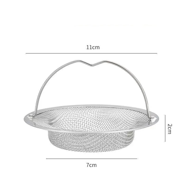 1Pc Stainless Steel Kitchen Sink Strainer Basket Anti-Clog Sink Drain Filter Mesh Net for Kitchen Bathroom,Food Residue Catcher