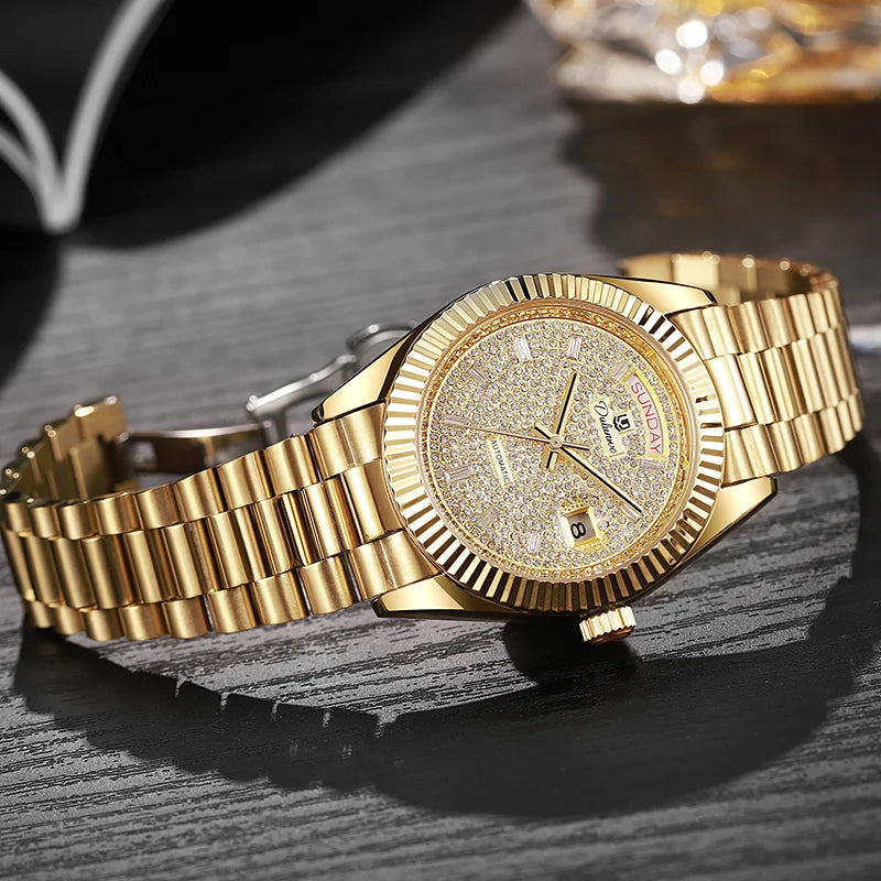 Reloj Hombre Business Style Men Mechanical Wristwatch 41MM Luxury  Automatic Watch For Men Relogios 6075