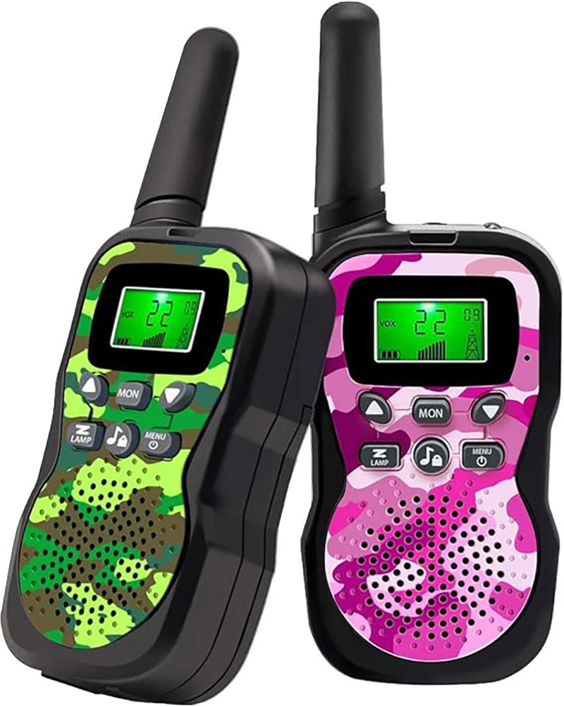 Kids Walkie Talkies with Flashlight and LCD Screen,3 Miles Range Walkie Talkies for Kids Outside Adventures Camping Hiking