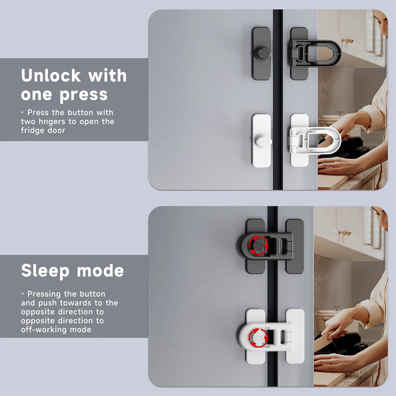 Child Safety Fridge lock Single-Door Refrigerator Door Stopper Baby Protection Kids Safety Care Freezer Lock