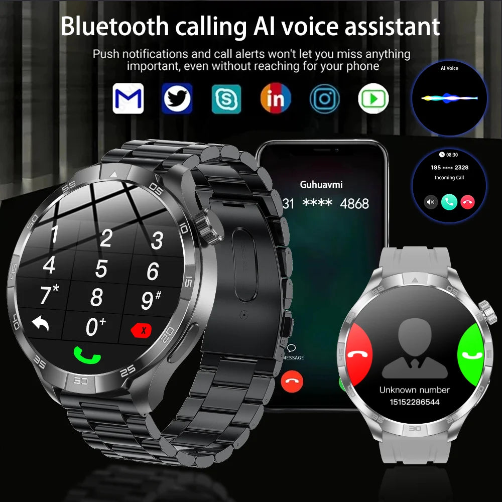 2026 New GH Style GPS Sport Compass SmartWatch Men 1.85" AMOLED HD Screen NFC IP68 Waterproof Bluetooth Call Smartbracelet Woman