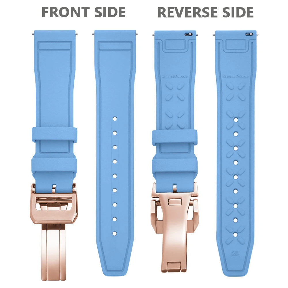 FKM Rubber Strap for IWC Big Pilot Mark Portugieser TOP GUN 20mm21mm 22mm Quick Release Strap Diving Sport Butterfly Buckle Band